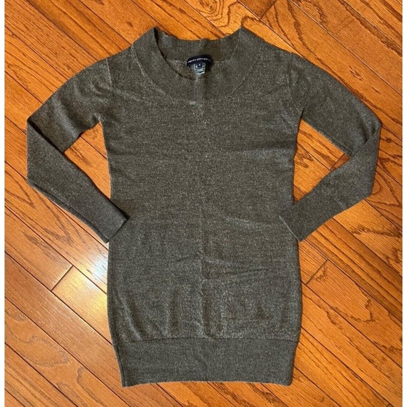 French Connection Long Gray Sweater Sz S - Picture 4 of 4